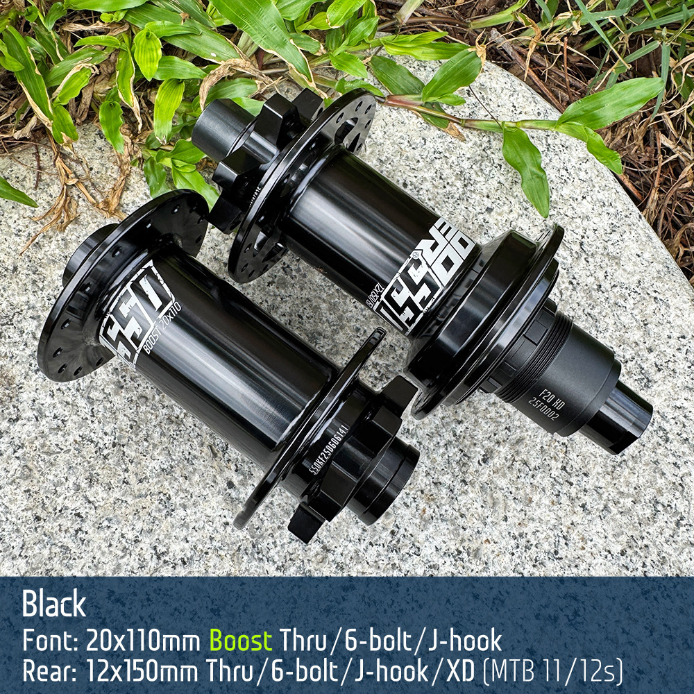 Noir F20x110 Boost+R12x150/XD-32 trous-6-boulons-J-Bend