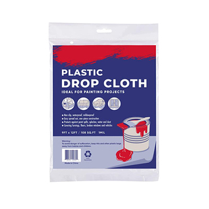 LDPE Drop Sheet Plastic Dust <strong>Cover</strong> for Painting HDPE Drop Cloth 9 ft X 12 ft - Product Image 5