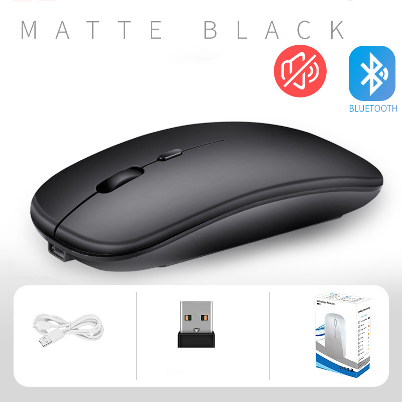 Silenciar 2,4g bluetooth tres plantillas negro