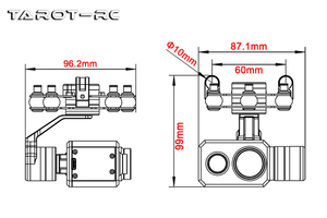 Tarot TL3T21 3-Axis Brushless Gimbal 640*512 Thermal Imaging <strong>Camera</strong> &amp; Visible Light <strong>Camera</strong> 3-6S Input S-Bus PWM Receiver - Product Image 6