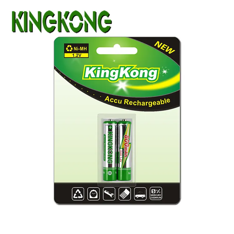 Batteria ricaricabile ni-mh KingKong 800mah AAA da 1.2v