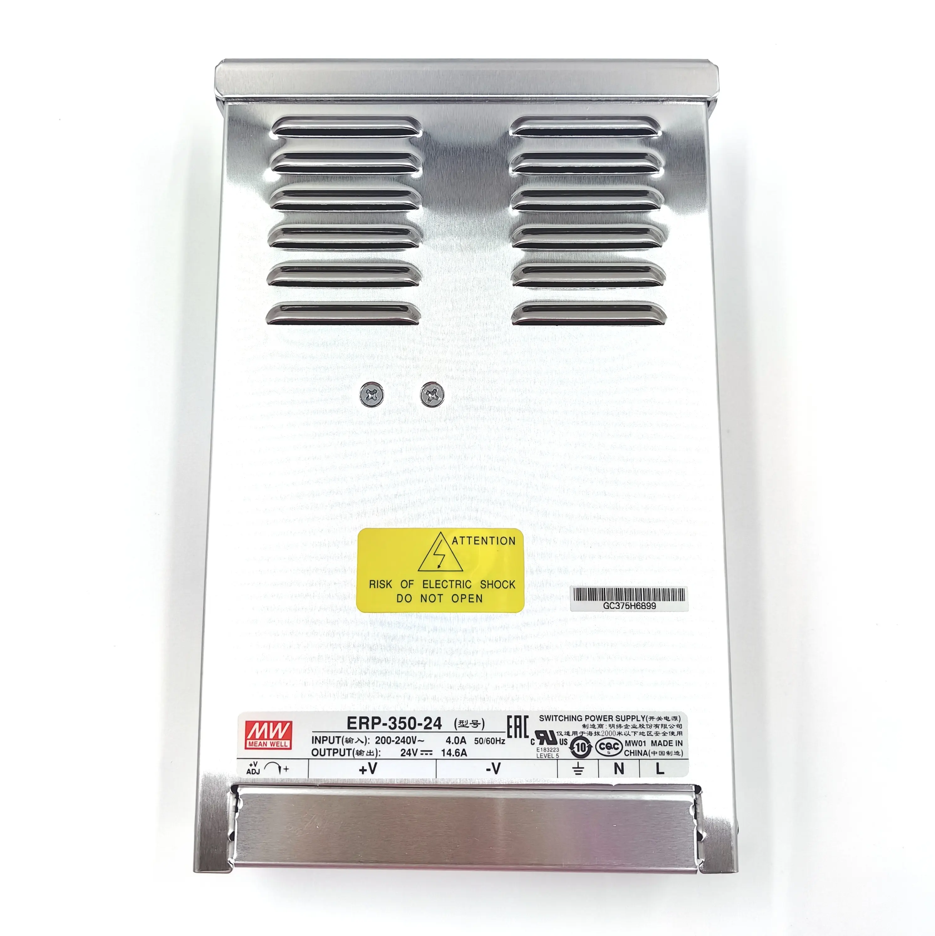 Meanwell ERP-350-24 étanche à la pluie 350W alimentation à découpage sortie unique LED Driver pour les applications extérieures de 350w