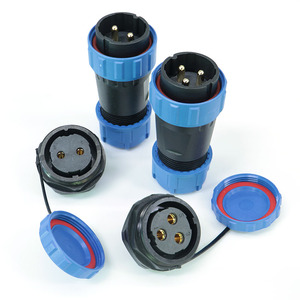SP28 IP68后螺母防水连接器2/3/4/5/6/7/9/10/12/14/16/19/22/24/26针插头插座电缆连接器 - Product Image 1