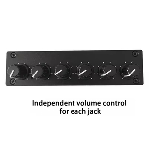 AU-204 Stereo <strong>Audio</strong> Mixer Distributor Signal Selector Switcher 2 <strong>Input</strong> 4 <strong>Output</strong> Aux 3.5 MM Individually Controls Amplifier - Product Image 4