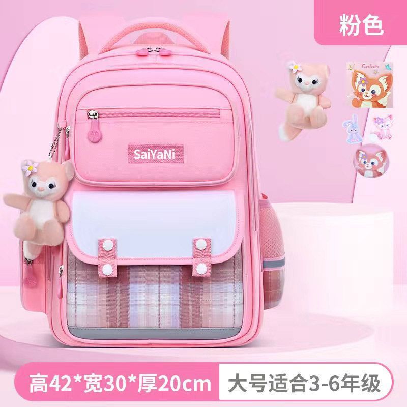 Tarjeta de identificación con insignia de muñeca rosa, tamaño grande.