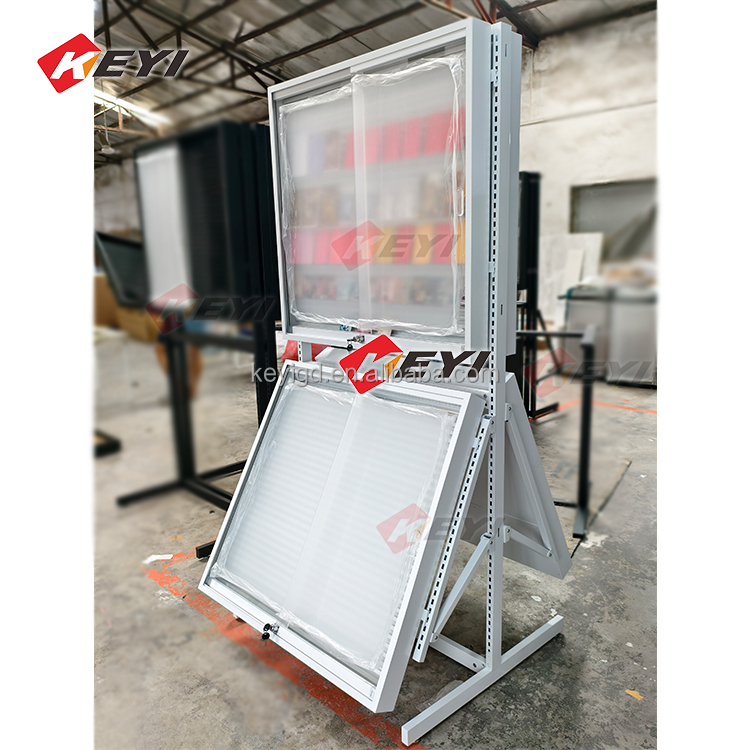 Double sides display in white color