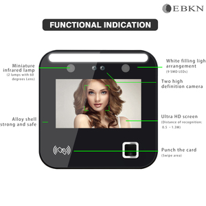 Облачный сервер EBKN RS485 с записью времени QR система распознавания лиц с часами входа и выхода для отчета сотрудников