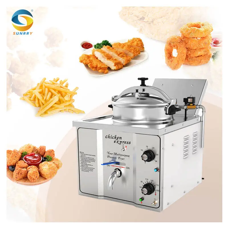 Sunrry 16L Small Pressure Fryer KFC Chicken Pressure Fryer Counter Top Electric High Pressure Fryer Machines for Sale