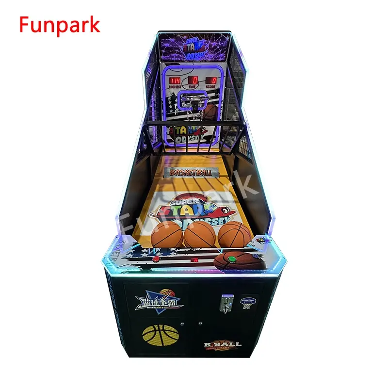 Funpark nuova macchina da tiro a gettoni al coperto parco divertimenti elettronico Arcade basket