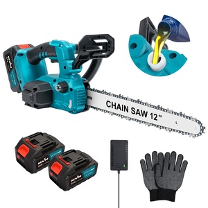12 14 inch Pin Kép điện <span class=keywords><strong>Chainsaw</strong></span> xăng dầu không dây mạnh mẽ chế biến gỗ công cụ cắt máy xăng <span class=keywords><strong>Chainsaw</strong></span> - Product Image 1