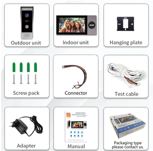 Videoportero inalámbrico Tuya para sistema de intercomunicación bidireccional doméstico con pantalla táctil a color de 7 pulgadas 1080P - Product Image 6