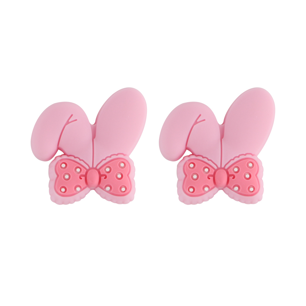 Perle focale oreilles de lapin Rose Bébé SA208