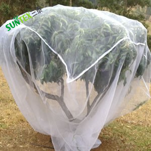Malla de protección contra insectos con cordón para jardín, cubierta para plantas, frutas y flores, 60 unidades