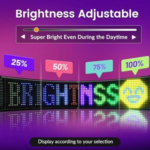 แผงไฟ LED RGB LED DIY ภาพเคลื่อนไหวที่กำหนดเองได้โลโก้โฆษณารถบรรทุกไฟแอปควบคุมการเลื่อนไฟหน้าปีศาจ - Product Image 6