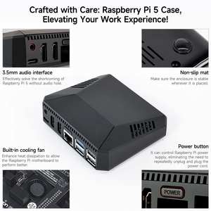 เคสอาร์กอน V3เดียวสำหรับ <span class=keywords><strong>Raspberry</strong></span> <span class=keywords><strong>Pi</strong></span> 5พร้อมพัดลมระบายความร้อน PWM - Product Image 5
