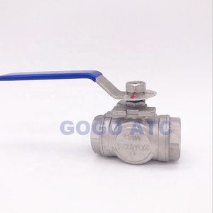 GOGOATC Stainless Steel Switch Ball <strong>Valve</strong> <strong>1</strong>/<strong>2</strong> &quot; Inch BSP Female DN15 SS304 L Type <strong>T</strong> Flow 3 Way <strong>Water</strong> Ball <strong>Valve</strong> - Product Image 5