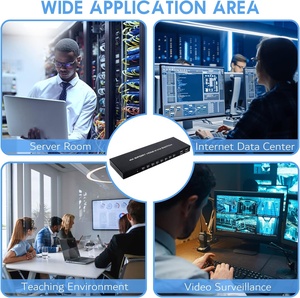 SYONG 8端口KVM交换机HDMI 4K 30Hz，SYONG机架视频HDMI KVM切换器控制台8进1出 + 8包电缆 - Product Image 3