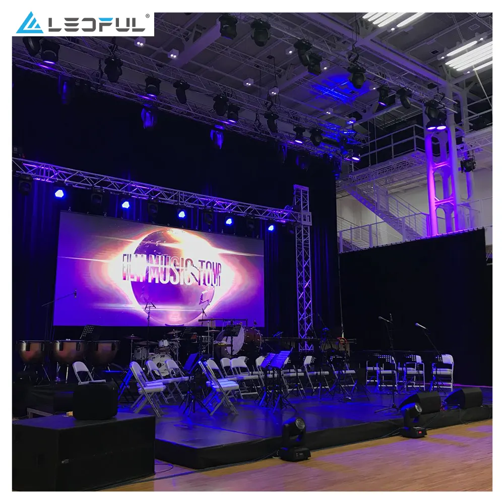 Rental P2 P2.6 Waterproof Events Visual LED Screen Display Concert Music Dj Back Display Wedding Electric Hall Stage Background