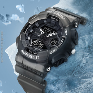 TIMEARTX LED dijital elektronik su geçirmez izle iş moda erkek spor saat saydam kauçuk kayış çalar saat izle - Product Image 2