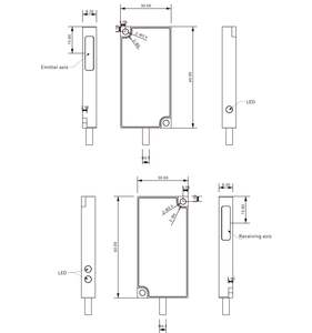 産業用エッジ検出アルゴリズムセンサー外径幅検出ギャップ内透明オブジェクト - Product Image 2