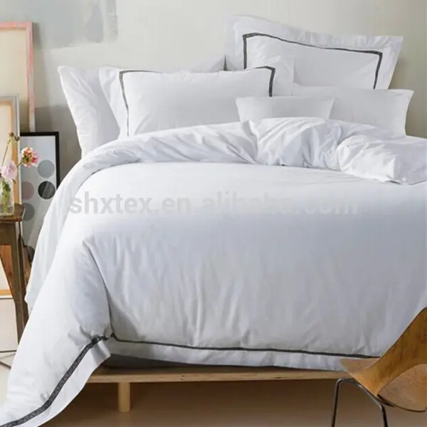 100% कपास 200-400 धागा गिनती होटल ropa डे कामा पाली सूती चादर बिस्तर शीट के लिए होटल