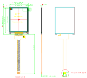 Topwin display TFT-LCD piccolo 2.8 pollici 240x320 RGB interfaccia 2.8 pollici TFT Display LCD industriale ip Display 4 spi interfaccia - Product Image 6