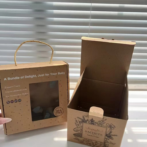 Customized Hand-held Kraf Tpaper Packaging <strong>Boxes</strong> Eco-friendly and Degradable <strong>Paper</strong> <strong>Boxes</strong> with Windows Are Used for Candy - Product Image 1