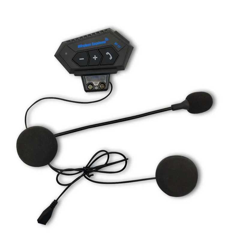 Accessori per casco moto cuffie Wireless vivavoce auricolari BT12 cuffie auricolari con microfono