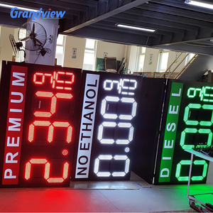 Modulo numeri digitali di colore bianco da 12 pollici display a led a 7 segmenti per segni di prezzo dell'olio led gas price sign telecomando