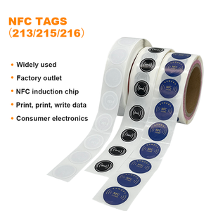 High Temperature Autocollants NFC F8213/8215/8216/FM11NT022 Mini <strong>Tag</strong> Nfc Self Adhesive <strong>Tag</strong> for Clothing 13.56MHz Frequency - Product Image 3
