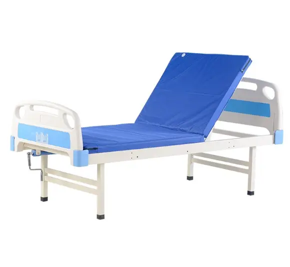 Lit médical avec matelas, manivelle simple