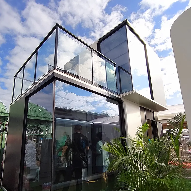 YUNSU popüler dubleks yapı prefabrik modülü uzay kapsülü tinyhouse en iyi fiyat bahçe konuk çay evi