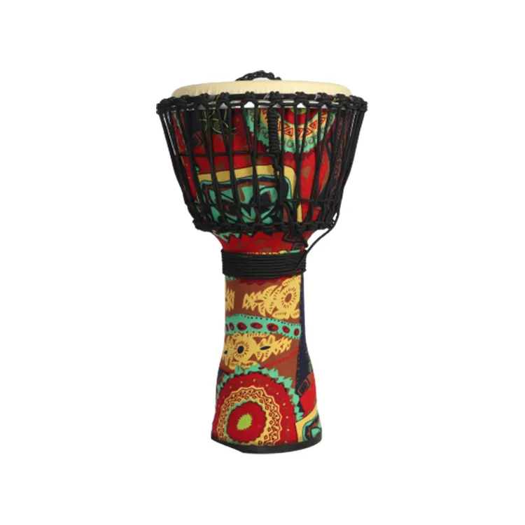 Tambor de cabeza de madera Djembe, tambor de África, pandereta, instrumento musical Djembe
