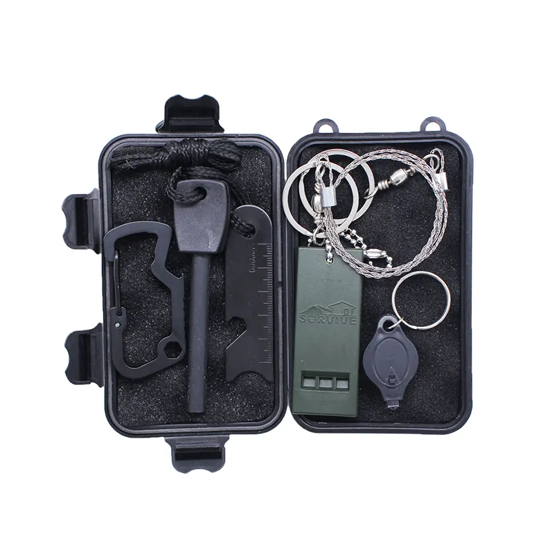 Adventurer Gear Set Mini Kit di sopravvivenza di emergenza per il campo di escursione da viaggio