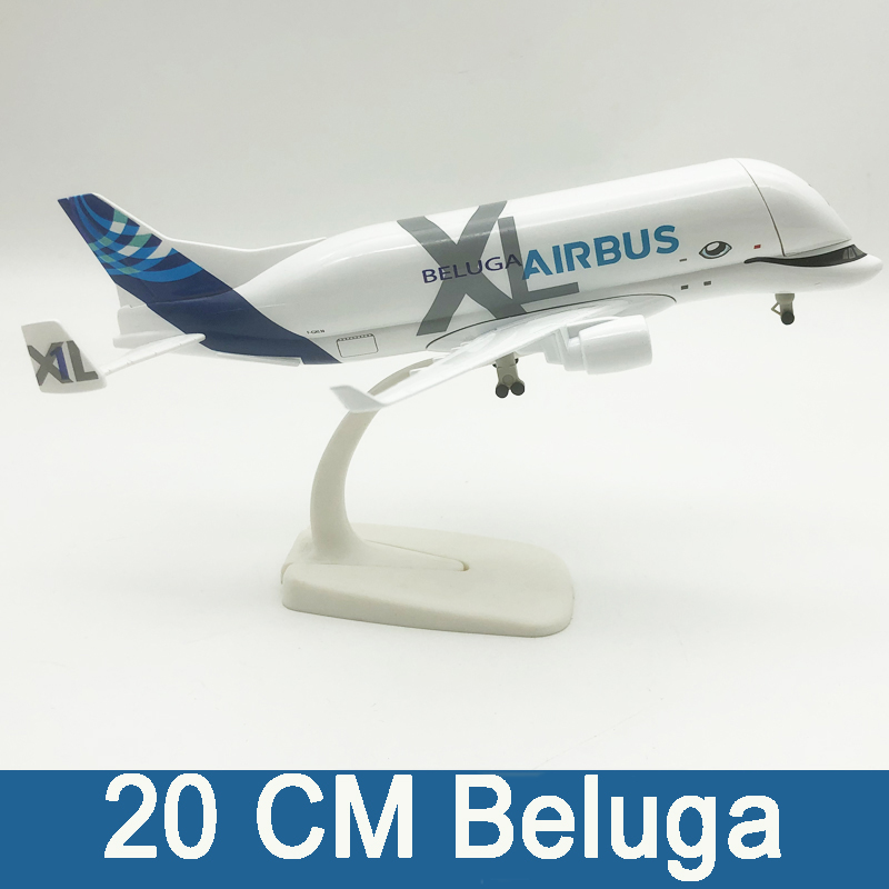 Avion en alliage Beluga de 20 cm
