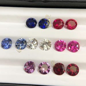 Xingsial toptan gevşek taş yuvarlak kesim 5 #8 # safir yakut 1.0mm için 3.0mm 32 #34 # safir mavi korundum taş