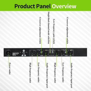 रेहायेस 223 पेशेवर dj ध्वनि प्रणाली स्पीकर धातु स्टीरियो 2 वे मोनो 4 वे ऑडियो क्रॉसओवर हाइपास फ़िल्टर सबवूफर स्टेज - Product Image 6