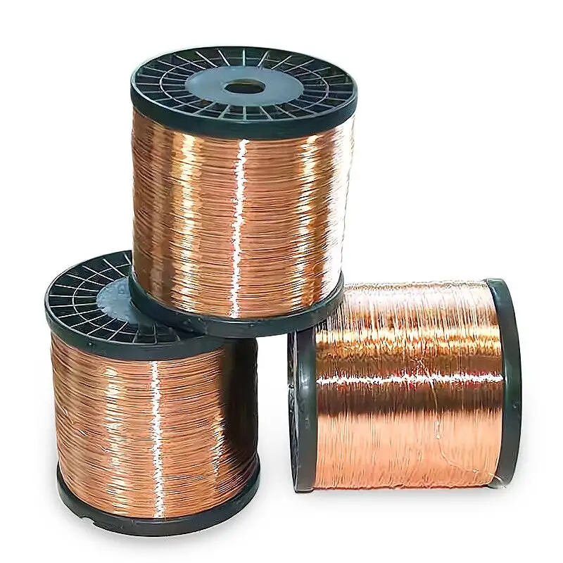 Alambre magnético de aluminio y cobre esmaltado de fábrica, calibre 21, Swg