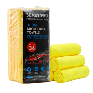 36PCS Kain Lap Mobil 300GSM Mikrofiber Lap Cuci Mobil Kain Poles Penggosok Alat Pembersih Kit untuk Detail Garasi Interior Berkilau - Product Image 1