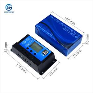 PWM 10A 20A 30A Контроллер заряда солнечной батареи 12 В 24 В автоматическая работа с двумя портами USB ЖК-дисплей солнечная панель регулятор заряда батареи