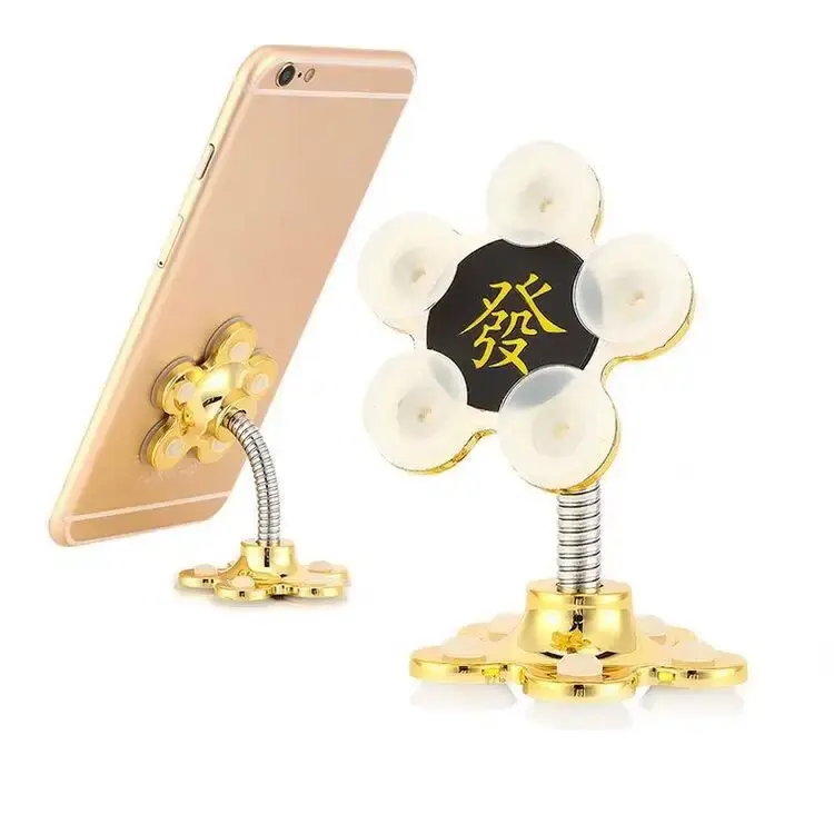 Magic suction cup mobile phone bracket Metal bracket 360 degree rotation universal mobile phone holder flexible lazy holder