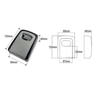 数字钥匙安全组合与组合安全安全锁盒钥匙储物柜钥匙盒密码 - Product Image 2