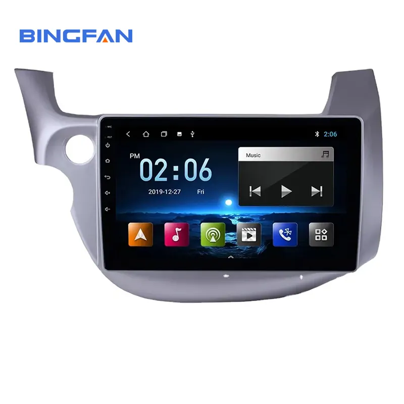 Android 9 2GB FM radio 10 pulgadas para Honda Jazz 2007, 2008, 2009, 2010, 2011, 2012, 2013 con GPS WIFI enlace espejo