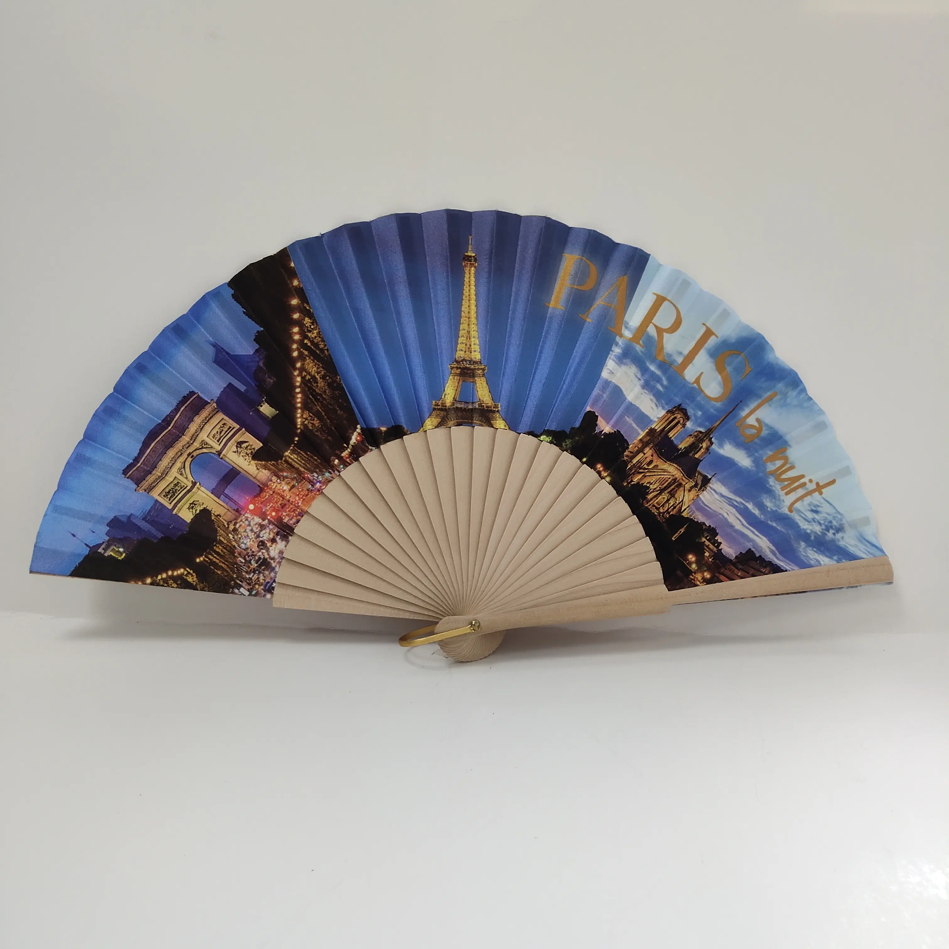 Chinesischer traditioneller klassischer hölzerner Bambus-Falthand-Spanien-Fan in kunden spezifischen neuen touristischen Souvenirs für Frauen