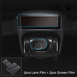 Sunnylife <span class=keywords><strong>2</strong></span> adet Lens Filmi + <span class=keywords><strong>2</strong></span> adet Drone Vücut Ekran Filmi DJI SPARK için Esnek Fiberglas Koruyucu Film Set