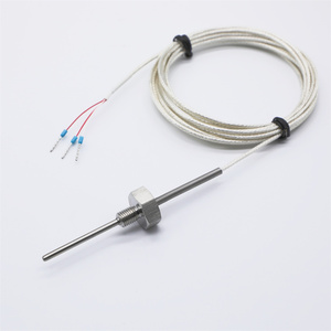 <strong>PT1000</strong> RTD <strong>Temperature</strong> <strong>Sensor</strong> Probe <strong>Analog</strong> <strong>Output</strong> Stainless Steel Shielded Cable for HVAC Systems 1/4 Inch NPT Thread - Product Image 1