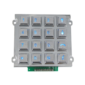 Teclado de aleación de zinc con retroiluminación LED personalizado para ascensor/teclado para maquinaria industrial/teclado de máquinas expendedoras B667 - Product Image 2