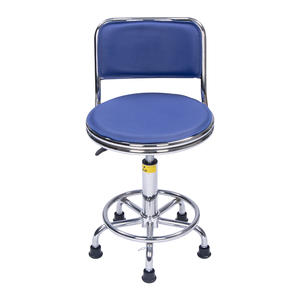 Bilim okul bilgisayar laboratuarı ve teknisyen için ayak halka tekerlekler sırt ile ESD deri ayarlanabilir ve ergonomik laboratuvar koltuğu - Product Image 2