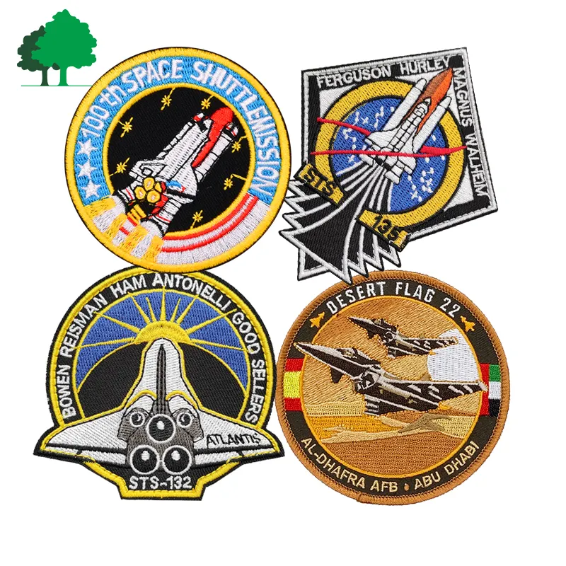 Customization Iron-on Backing Helicopter Machine Embroidery Patches embroidered badge