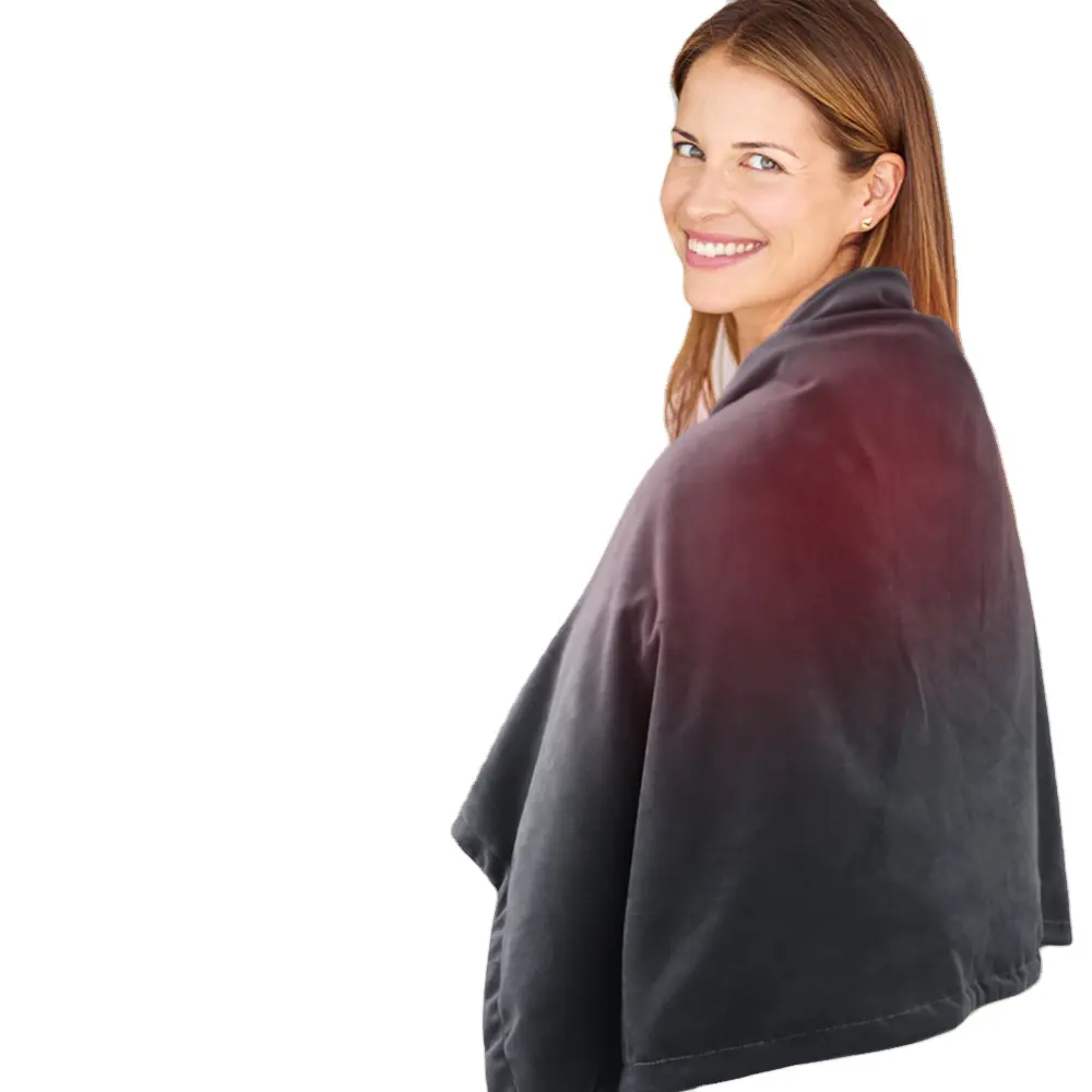 Портативная переносная шаль с подогревом, теплое одеяло с USB, 5 В, флисовая подкладка с электрическим подогревом для дома, офиса, автомобиля, кемпинга